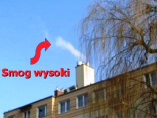 dym z komina domu wielorodzinnego